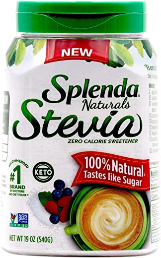 SPLENDA Naturals Stevia Zero Calorie Sweetener 19 Ounce Jar