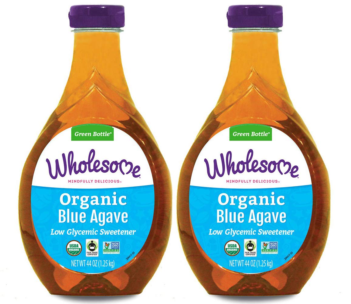 Wholesome Organic Blue Agave Nectar, Natural Low Glycemic Sweetener, Non GMO, Fair Trade & Gluten Free, 44 Ounce (Pack of 2)