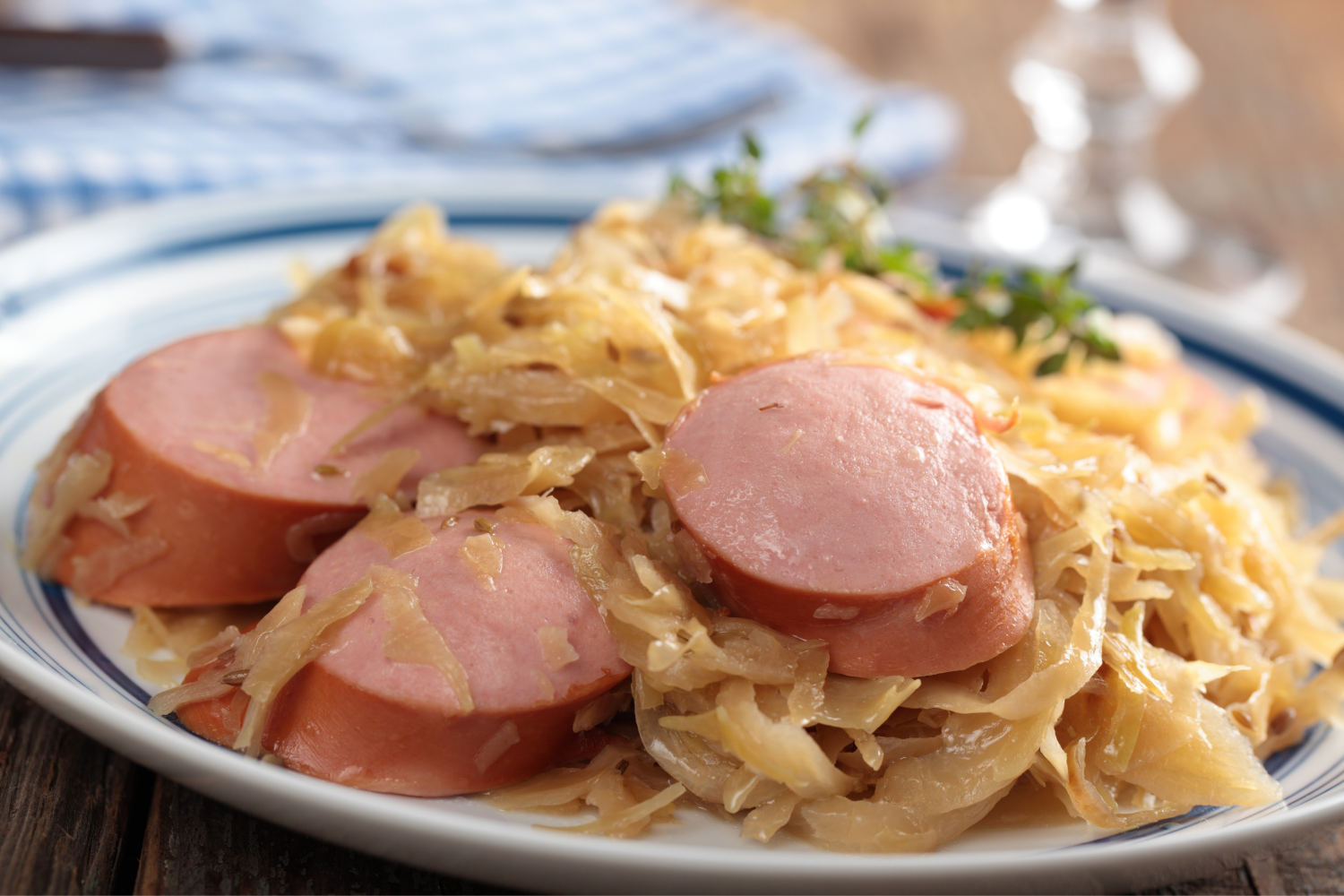 Sausage, Sauerkraut and Apple Sauce Medley