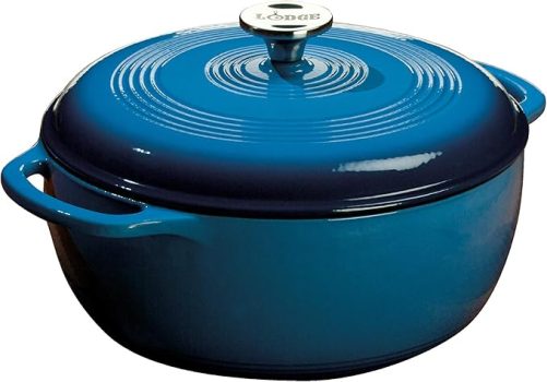 Lodge 6 Quart Enameled Cast Iron Dutch Oven with Lid
