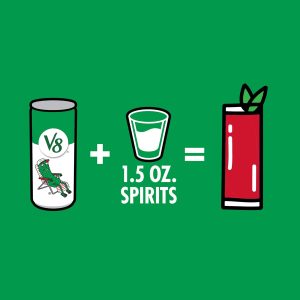V8 Grillo’s Pickles Dill Pickle Bloody Mary Mix, 8 fl oz Can (24 Pack)
