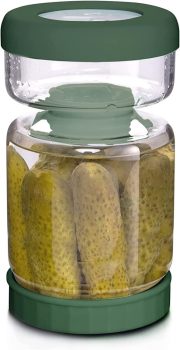 Airtight Glass Jar Pickle with Juice Separator