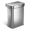 simplehuman 15.3 G Voice Motion Auto Trash Can Stainless Steel