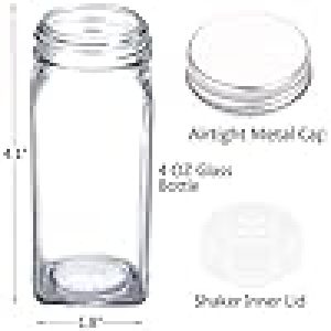 25 Glass Spice Jars with 703 Spice Labels