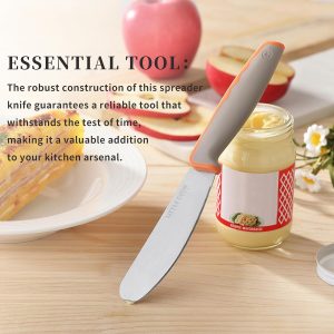 Stainless Steel 4.7 Inch Spreader Knife With Serrated Edge