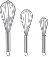 3 Pack Stainless Steel Whisks