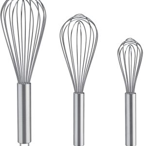 3 Pack Stainless Steel Whisks