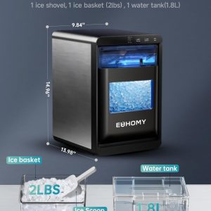 EUHOMY Countertop Nugget Ice Maker