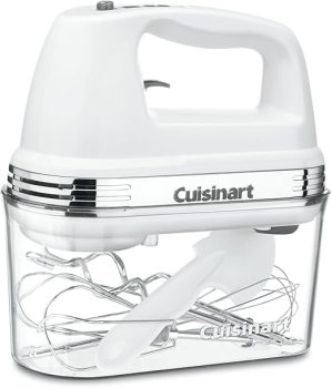 Cuisinart Plus 9-Speed Handheld Mixer with Storage Case, White