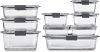 Rubbermaid Brilliance Glass Food Storage Containers, Assorted Sizes, Set of 9