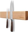 KEEMAKE Wooden, Magnetic Knife Holder for Wall 11.75 inch
