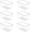Vtopmart 6-Piece Clear Plastic Storage Bin Set