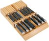 Utoplike Bamboo In-Drawer Knife Organizer