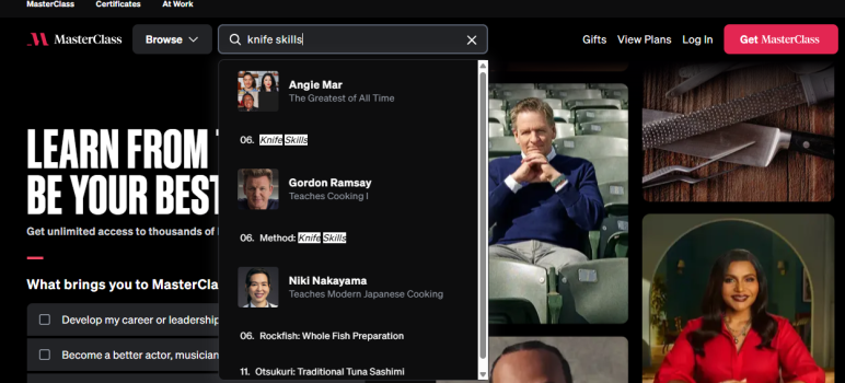 Master Class with Gordon Ramsey