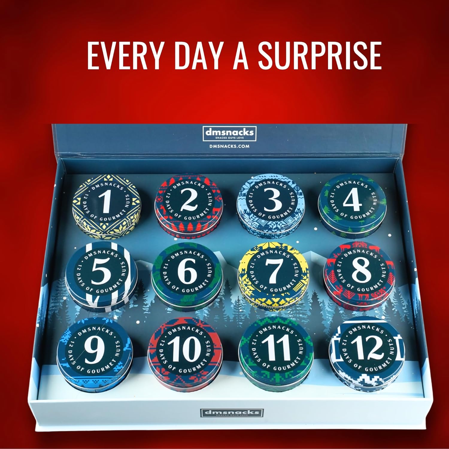 Advent Calendar with Gourmet Nut and Snack Treats