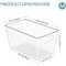 Vtopmart 6-Piece Clear Plastic Storage Bin Set