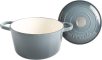 Crock Pot Artisan 5 Quart Enameled Cast Iron Round Dutch Oven, Slate Gray
