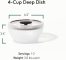 Anyday 4-Cup Microwave Cookware & Glass Container with Glass Lid