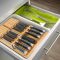 Utoplike Bamboo In-Drawer Knife Organizer